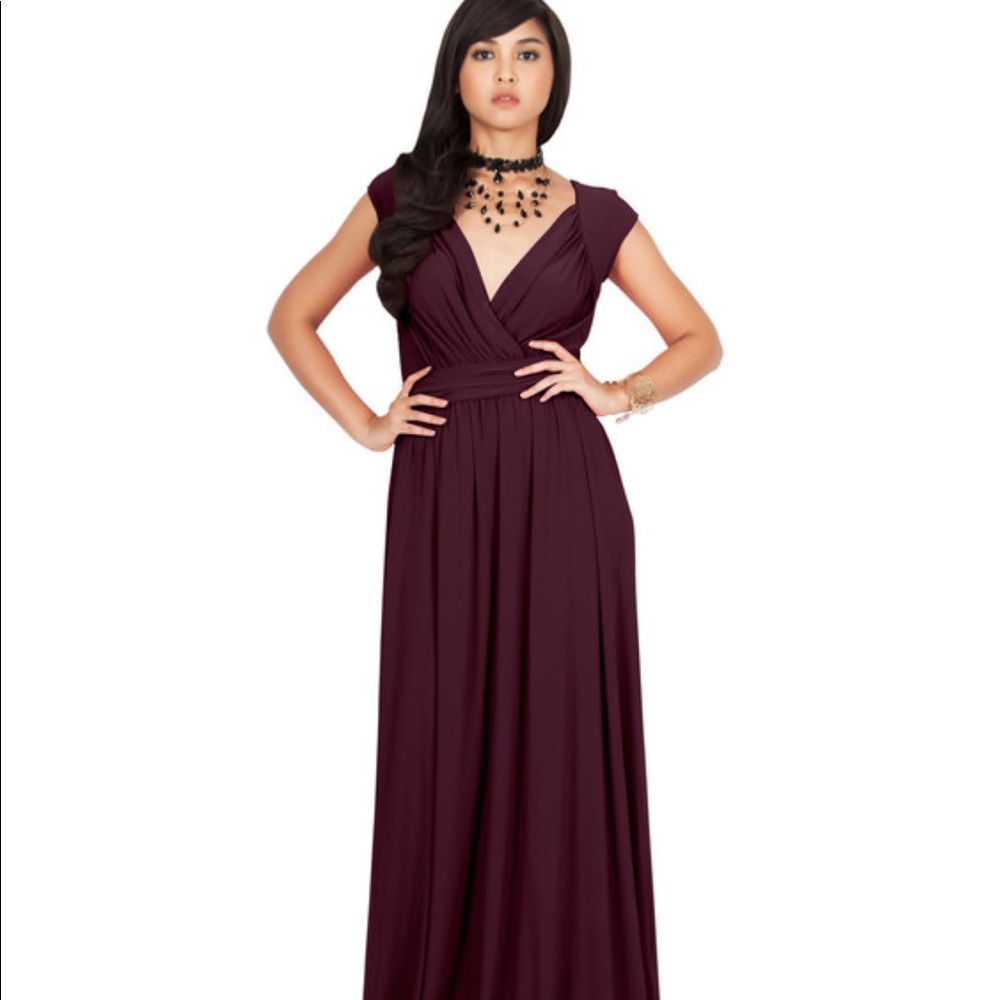 Koh Koh Gown dark red